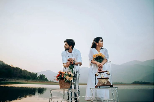Couple by the lake